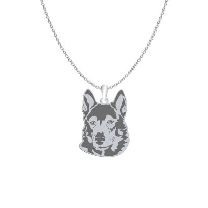 Naszyjnik z psem West Siberian Laika srebro GRAWER GRATIS - MEJK Jewellery