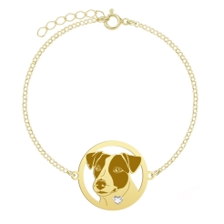 Bransoletka Jack Russell Terrier Krótkowłosy pozłacane srebro 925 GRAWER GRATIS - MEJK Jewellery