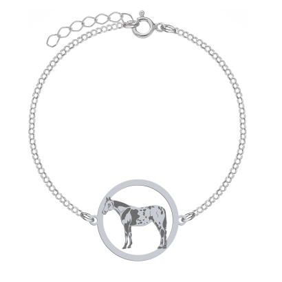 Silver Appaloosa Horse bracelet, FREE ENGRAVING - MEJK Jewellery