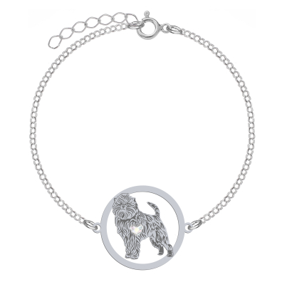 Silver Affenpinscher bracelet, FREE ENGRAVING - MEJK Jewellery