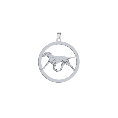 Silver Vizsla Dog engraved pendant - MEJK Jewellery