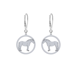 Silver Percheron Horse earrings, FREE ENGRAVING - MEJK Jewellery