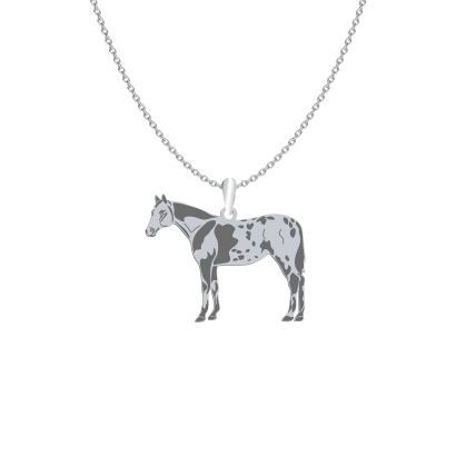 Silver Appaloosa Horse necklace, FREE ENGRAVING - MEJK Jewellery