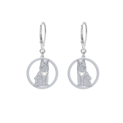 Silver Aphrodite Cat earrings, FREE ENGRAVING - MEJK Jewellery