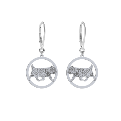 Silver Cairn Terrier earrings, FREE ENGRAVING - MEJK Jewellery