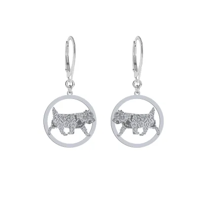 Kolczyki z psem Cairn Terrier srebro GRAWER GRATIS - MEJK Jewellery