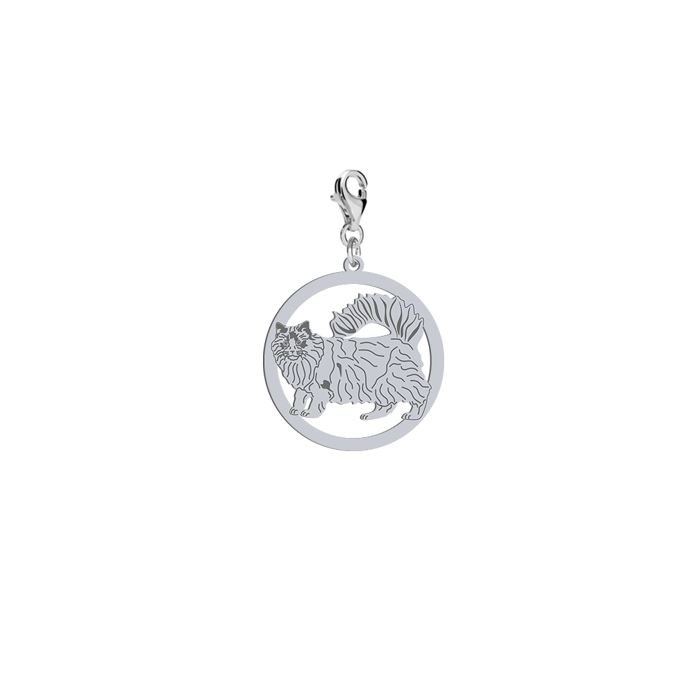 Silver Ragdoll Cat charms, FREE ENGRAVING - MEJK Jewellery