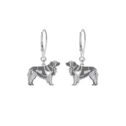 Silver Leonberger earrings, FREE ENGRAVING - MEJK Jewellery