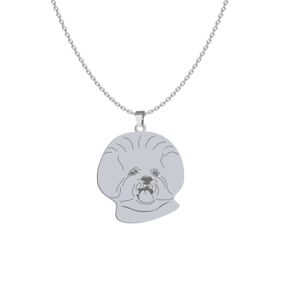 Silver Bichon Frise engraved necklace - MEJK Jewellery