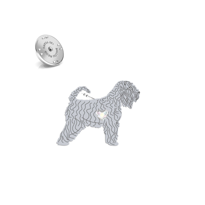 Silver Irish Soft-coated Wheaten Terrier pin - MEJK Jewellery