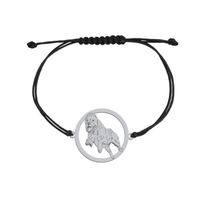 Bransoletka Dog Argentyński biżuteria srebro  pozłacane sznurek GRAWER GRATIS - MEJK Jewellery