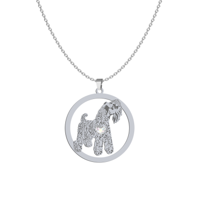 Silver Kerry Blue Terrier necklace, FREE ENGRAVING - MEJK Jewellery