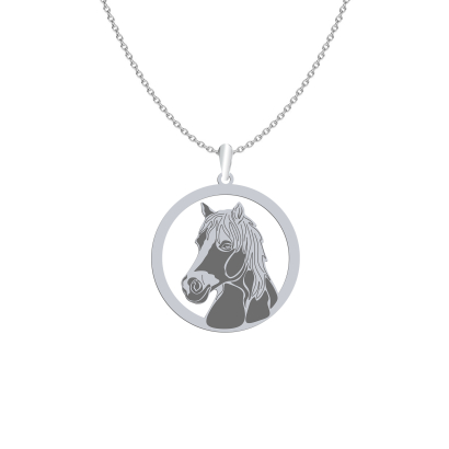 Silver Haflinger Horse necklace, FREE ENGRAVING - MEJK Jewellery