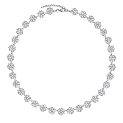 Naszyjnik na Ślub srebro 925 z kryształkami