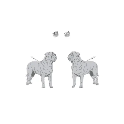 Silver Dog de Bordeaux earrings - MEJK Jewellery