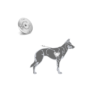 Silver Australian Kelpie jewellery pin - MEJK Jewellery