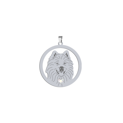 Zawieszka Samoyed srebro platynowane pozłacane GRAWER GRATIS - MEJK Jewellery