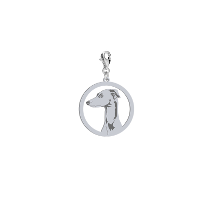 Silver Italian Sighthound charms, FREE ENGRAVING - MEJK Jewellery