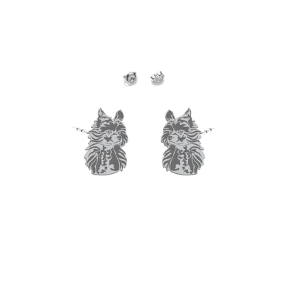 Silver Hairless Chinese Crested earrings - MEJK Jewellery
