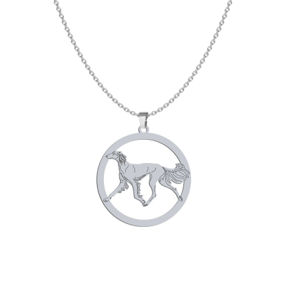 Silver Saluki necklace, FREE ENGRAVING - MEJK Jewellery