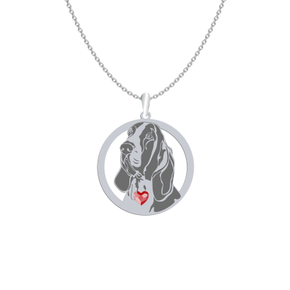 Silver Bracco Italiano engraved necklace - MEJK Jewellery