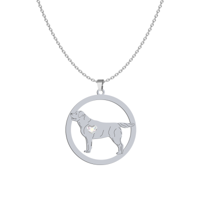 Silver Labrador Retriever necklace, FREE ENGRAVING - MEJK Jewellery