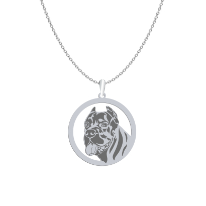 Silver Bandog engraved necklace - MEJK Jewellery