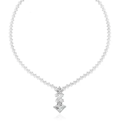 Naszyjnik  cyrkonie kryształy  biżuteria ślubna