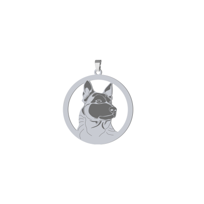 Silver Malinois pendant, FREE ENGRAVING - MEJK Jewellery
