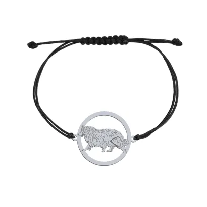 Silver Collie string bracelet, FREE ENGRAVING - MEJK Jewellery