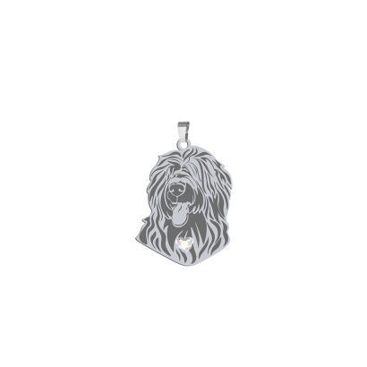 Silver Briard pendant, FREE ENGRAVING - MEJK Jewellery