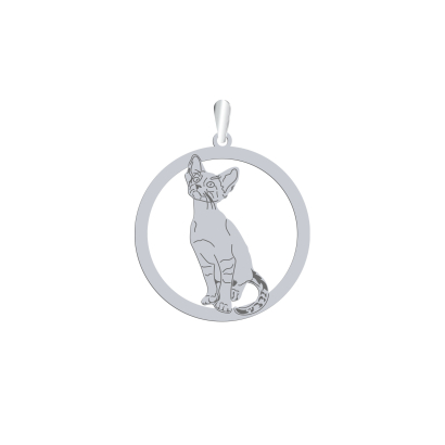 Silver Siamese Cat pendant, FREE ENGRAVING - MEJK Jewellery