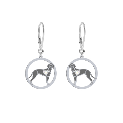 Silver Polish Hunting Dog earrings, FREE ENGRAVING - MEJK Jewellery
