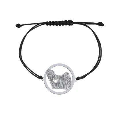 Silver Puli string bracelet, FREE ENGRAVING - MEJK Jewellery