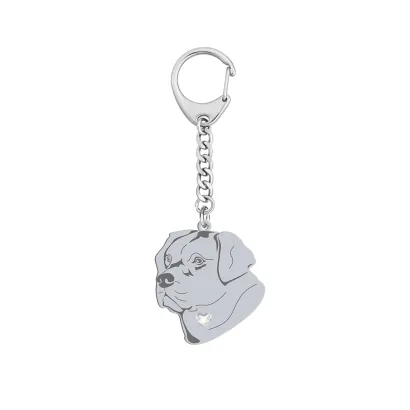 Silver Labrador Retriever keyring, FREE ENGRAVING - MEJK Jewellery