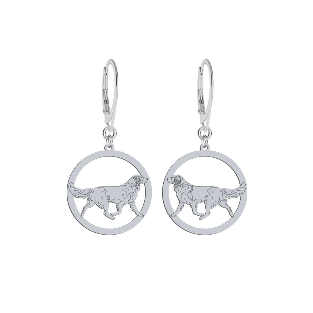 Silver Kooikerhondje engraved earrings - MEJK Jewellery