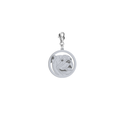 Silver English Bulldog engraved charms  - MEJK Jewellery