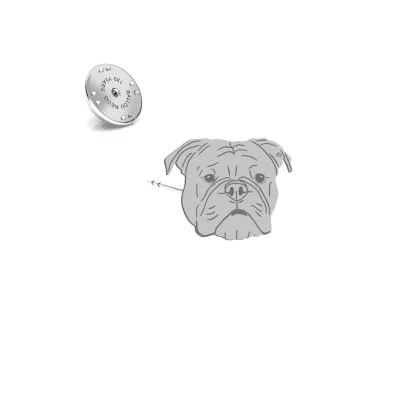 Wpinka z psem Bulldog Kontynentalny srebro - MEJK Jewellery