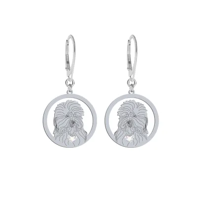 Silver Bobtail earrings with a heart, FREE ENGRAVING - MEJK Jewellery