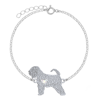 Bransoletka z psem Irish Soft-coated Wheaten Terrier srebro GRAWER GRATIS - MEJK Jewellery