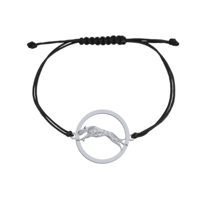 Silver Sloughi engraved string bracelet - MEJK Jewellery
