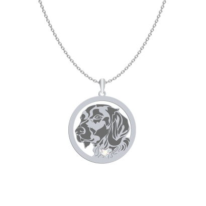 Silver Small Münsterländer enecklace, FREE ENGRAVING - MEJK Jewellery
