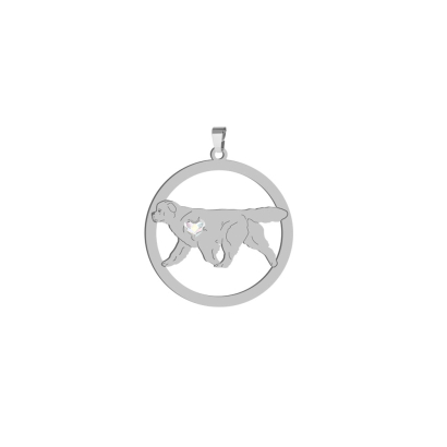 Silver Newfoundland pendant, FREE ENGRAVING - MEJK Jewellery