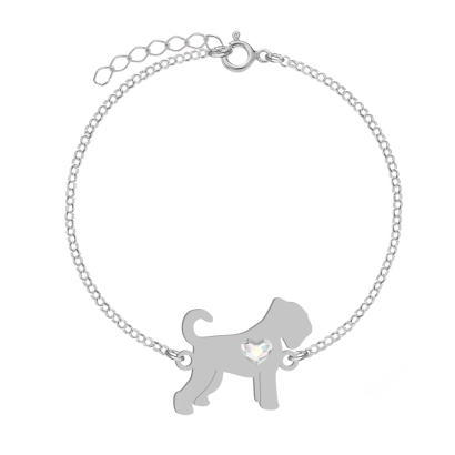 Bracelet Terrier Noir Russe  coeur GRAVURE GRATUITE