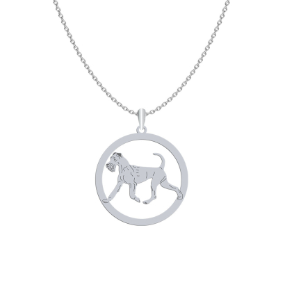 Naszyjnik z psem Irish Terrier srebro GRAWER GRATIS - MEJK Jewellery