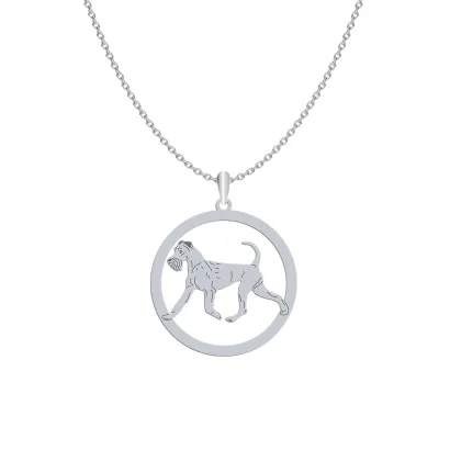 Silver Irish Terrier necklace, FREE ENGRAVING - MEJK Jewellery