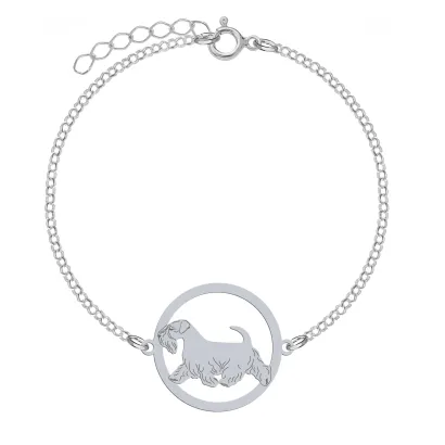Silver Sealyham Terrier engraved bracelet - MEJK Jewellery