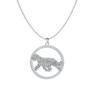 Silver Briard necklace, FREE ENGRAVING - MEJK Jewellery
