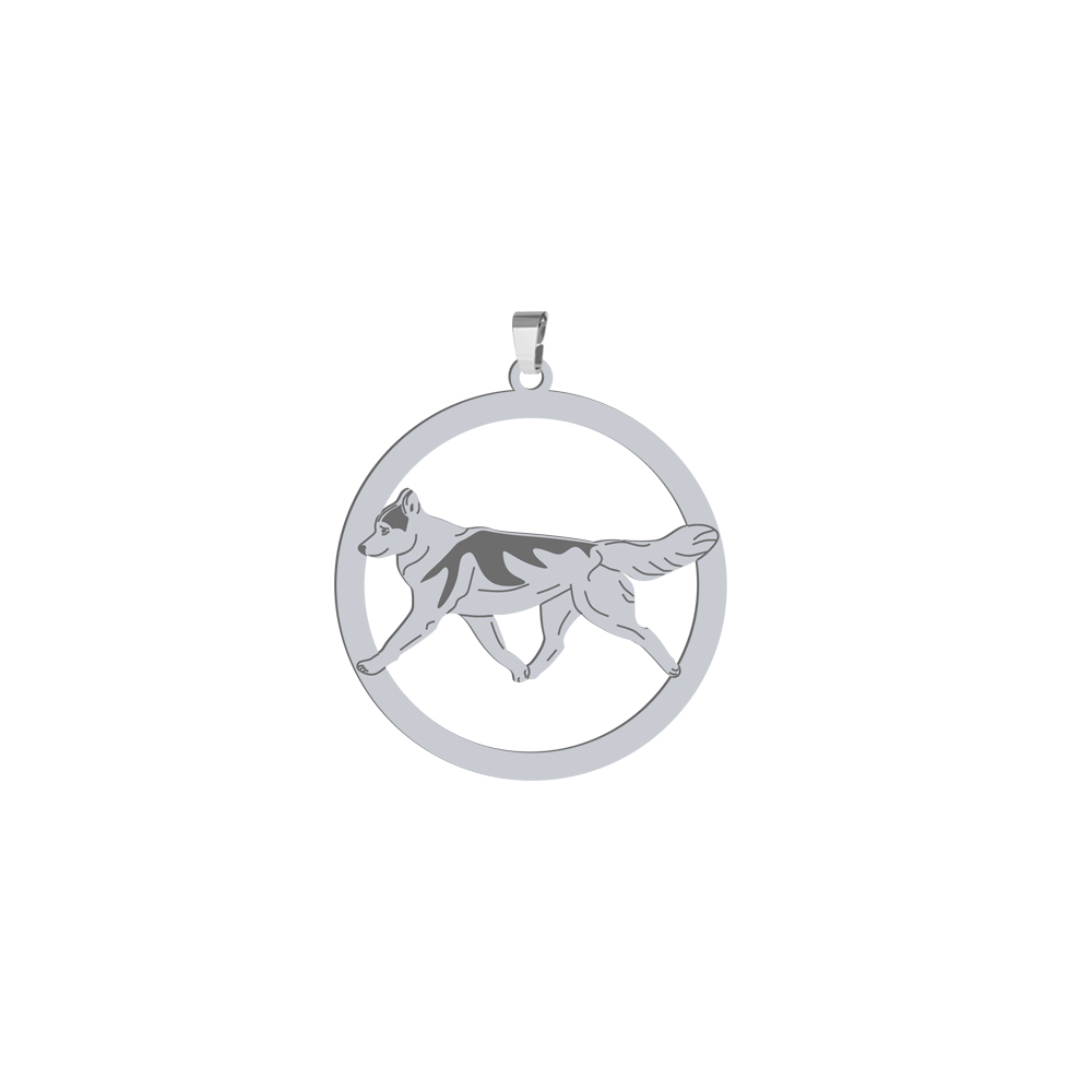 Silver Siberian Husky pendant, FREE ENGRAVING - MEJK Jewellery