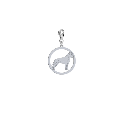 Charms z psem rasy American Staffordshire Terrier srebro - MEJK Jewellery